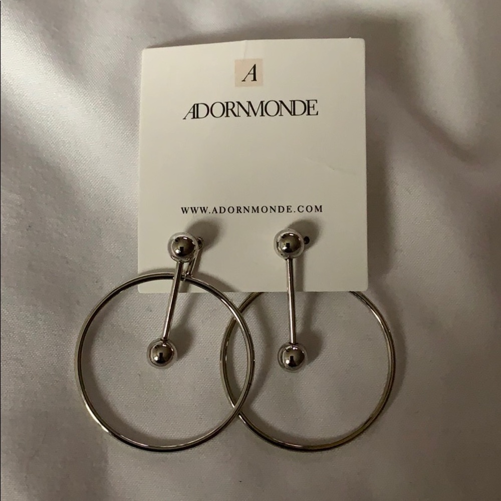 Adornmonde silver hoop earrings